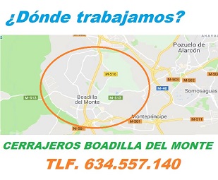 ¿ en que zonas de Boadilla del Monte trabajamos ?